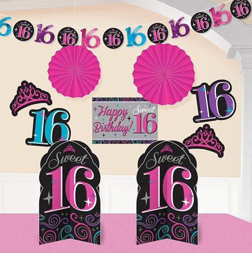 Picture of SWEET 16 VENUE DECORATION KIT - 10PK
